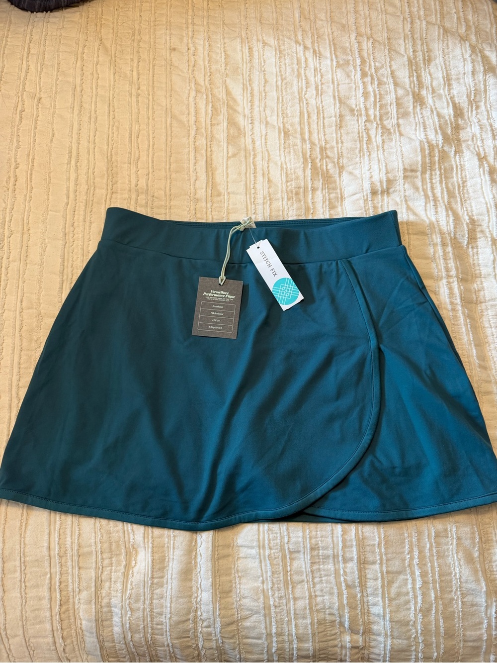 Women’s Teal Mini Skirt with Wrap Detail - Performance Skort